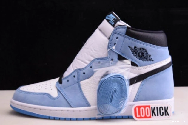 Cheap MAX UNIVERSITY RETRO 1 JORDAN BLACK WHITE AIR BLUE 555088-134 HIGH 0627